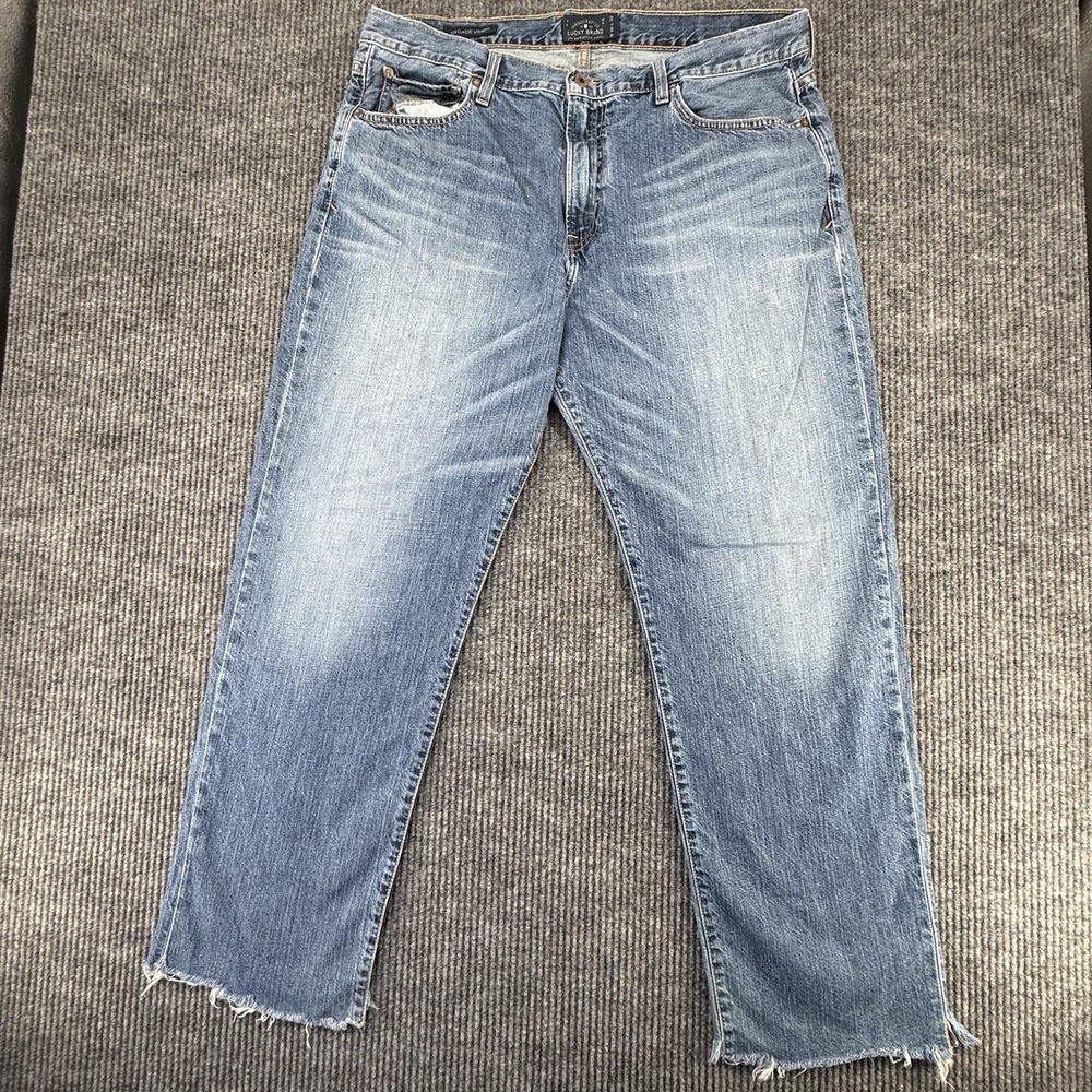 Lucky‎ Brand 329 Classic Fit Straight Blue Light Wash Denim Jeans, Mid Rise